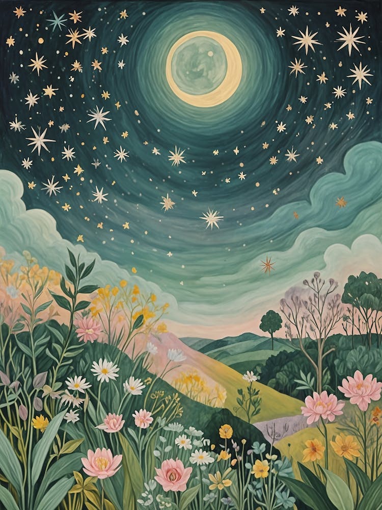 Floral Night Sky