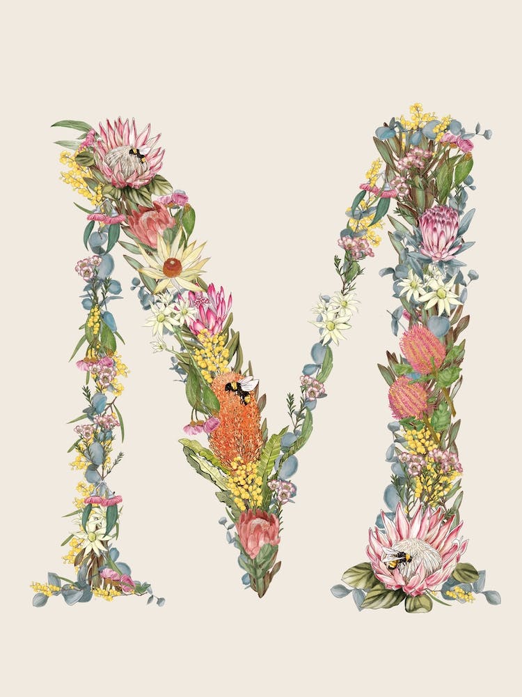 M Oat Alphabet Letter