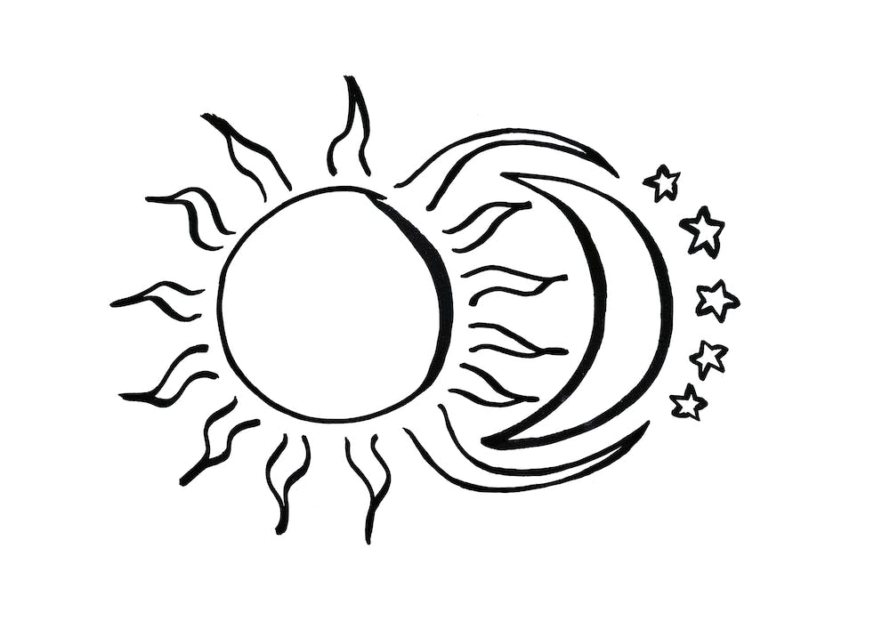 The Sun And Moon And Stars Line