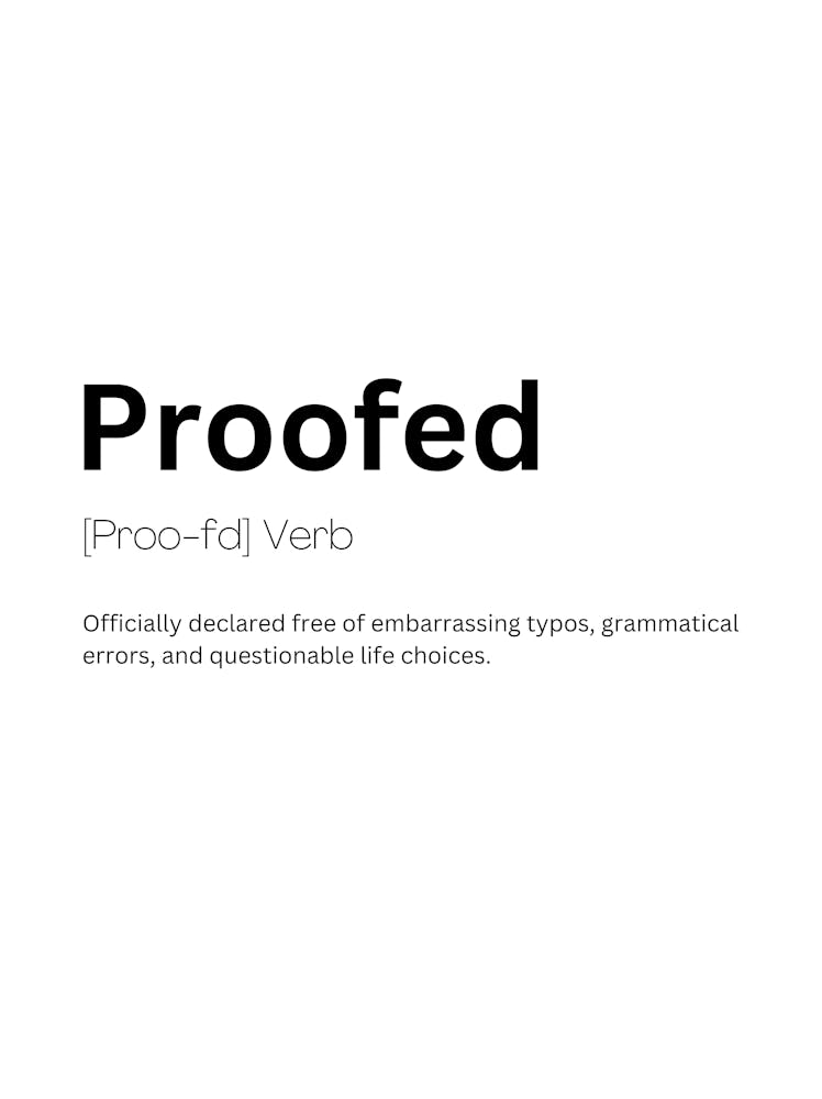 Proofed Definition Meaning