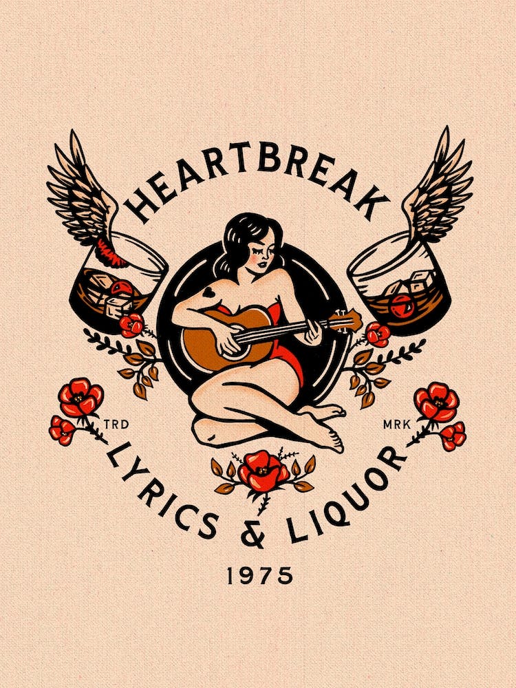 Heartbreak Lyrics And Liquor Record Pinup