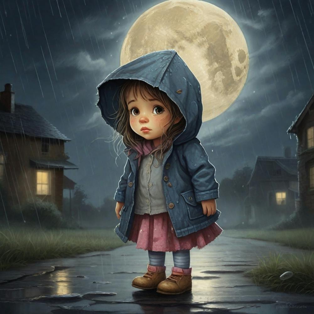 Little Girl In The Rain