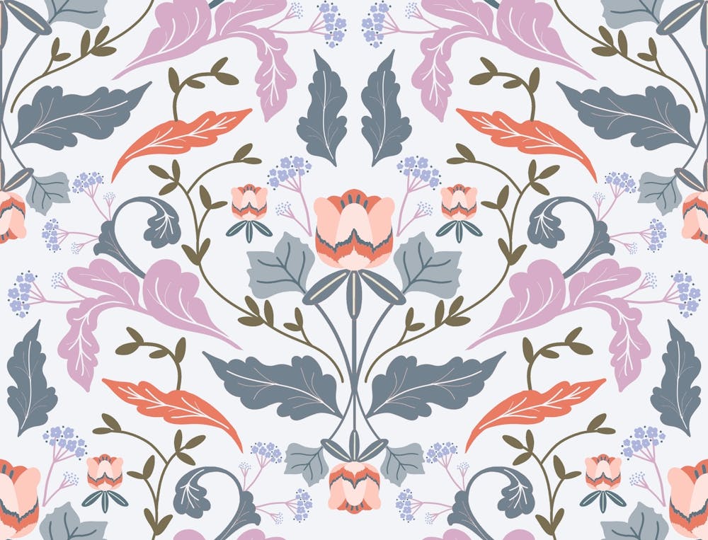 Victorian Mirrored Pink Pattern