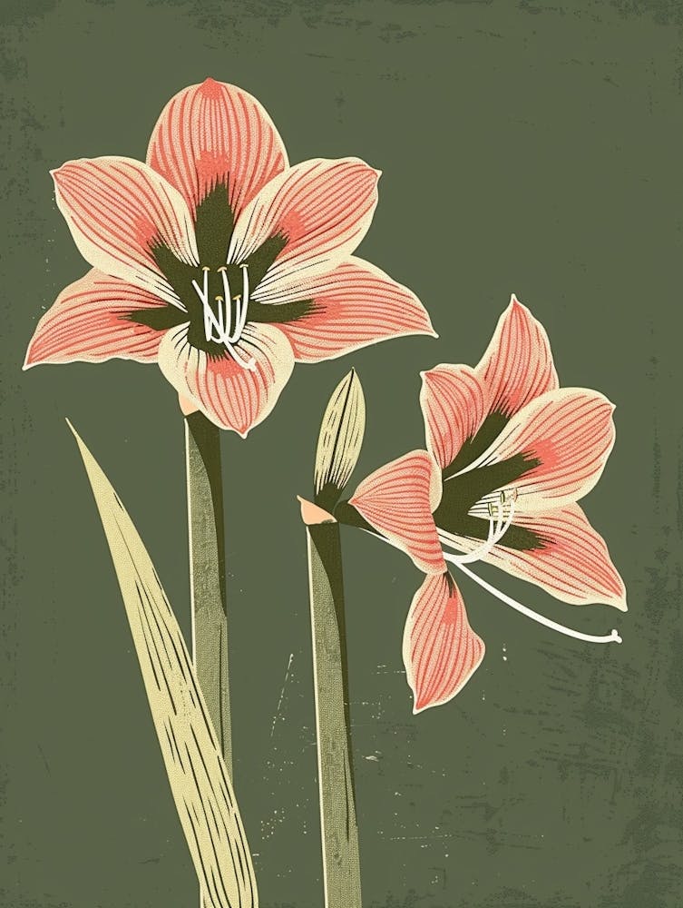 Pink & Green Amaryllis 3