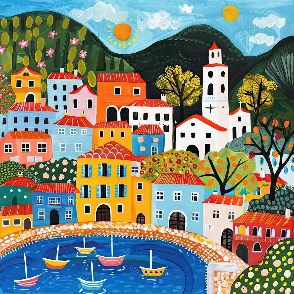 Kids Travel Illustration Italy 4