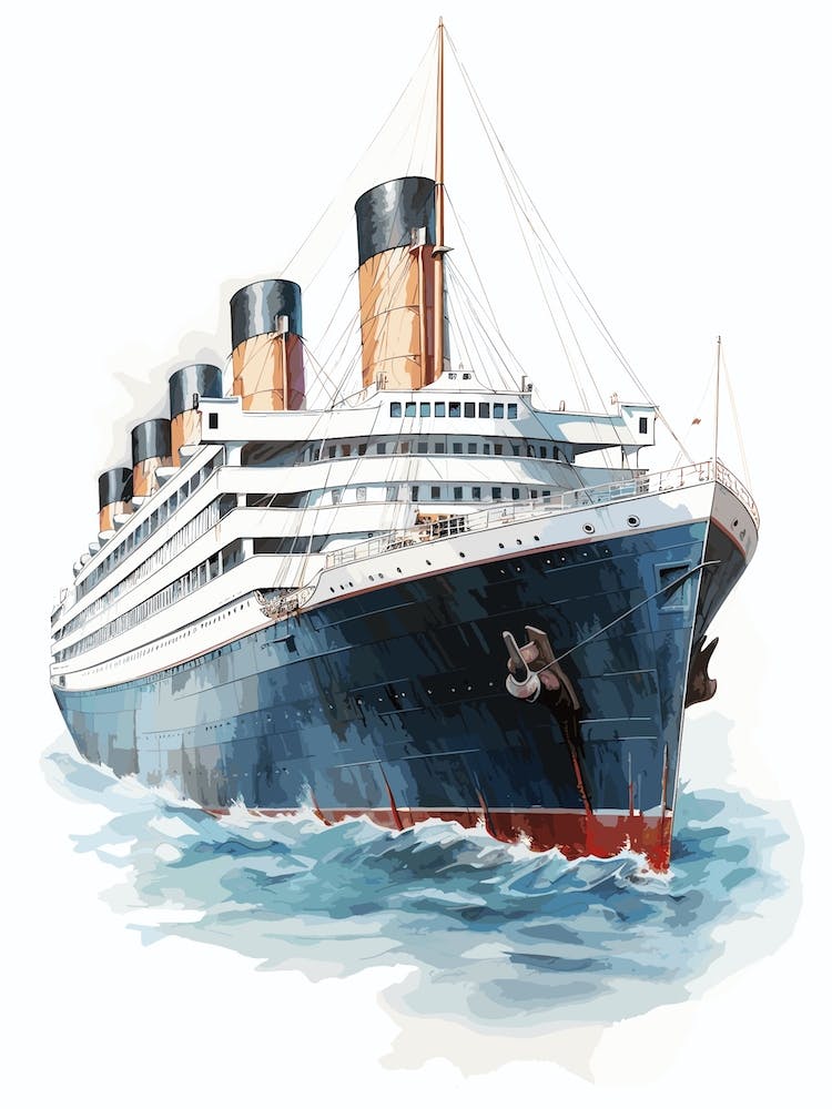 Titanic Ship Colour Pencil 2