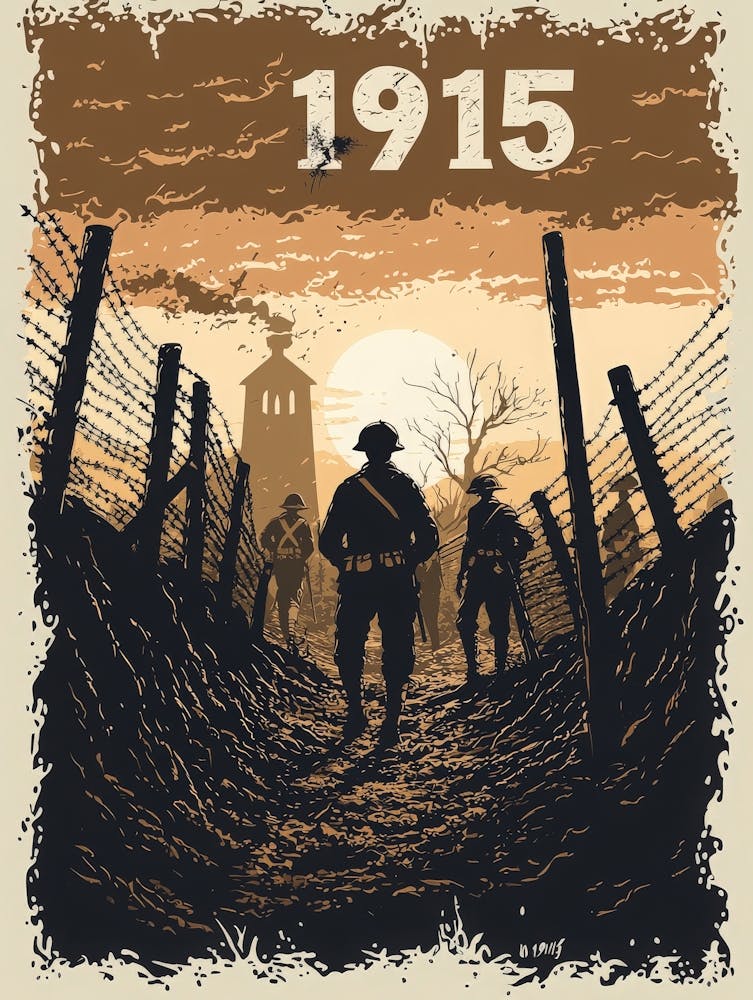 Aihrgdesign - Ein Vintage Poster, das Soldaten im Schützengraben darstellt F119c8c2 56cc 46b1 Ace4 6feefe10cbfe 0