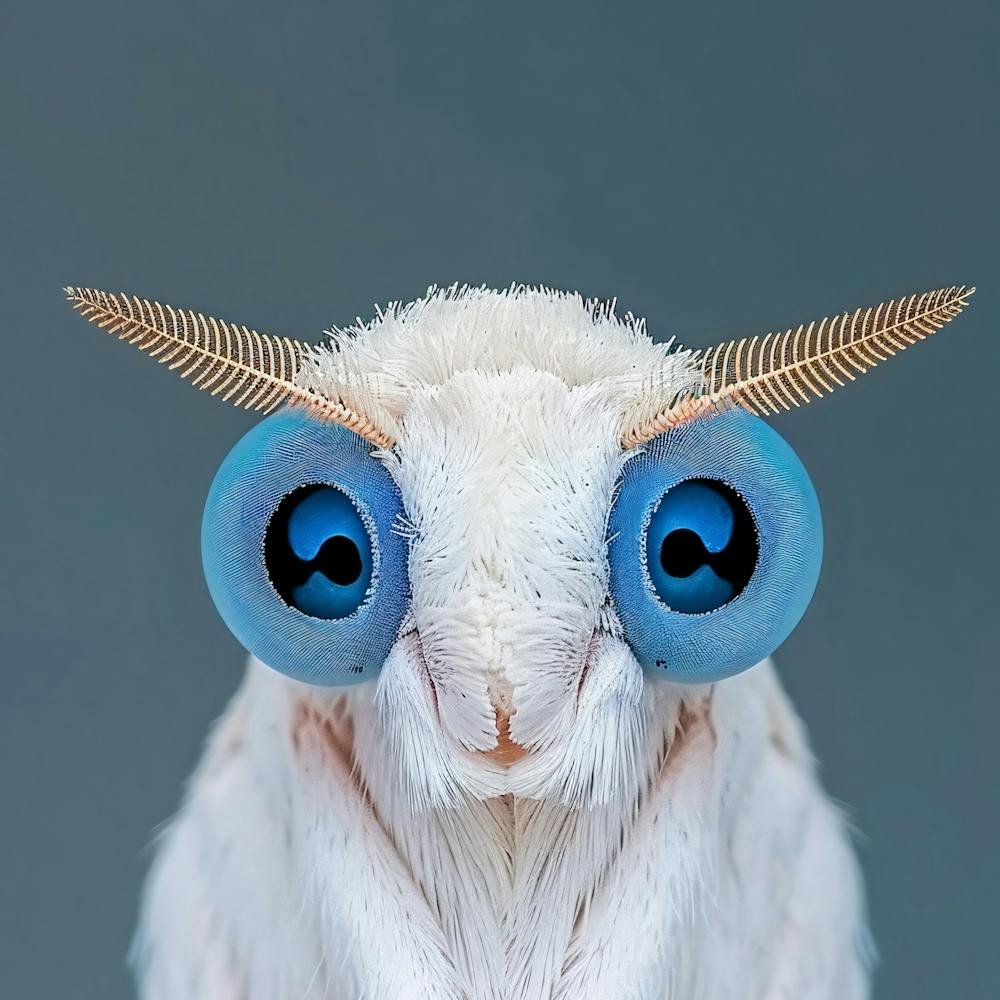 Moth With Blue Eyes