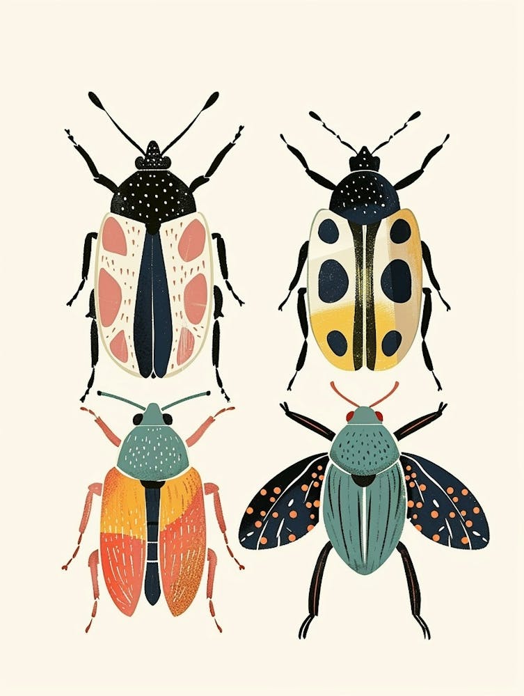 Colourful Insect Illustration Beetle 1