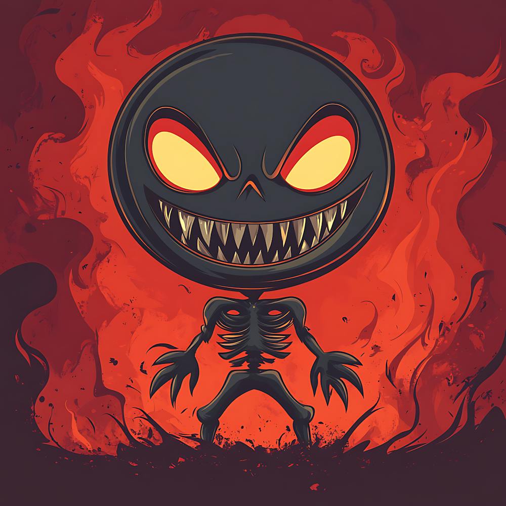 Gruselige Halloween Skelett-Emojis Kunstwerk 9