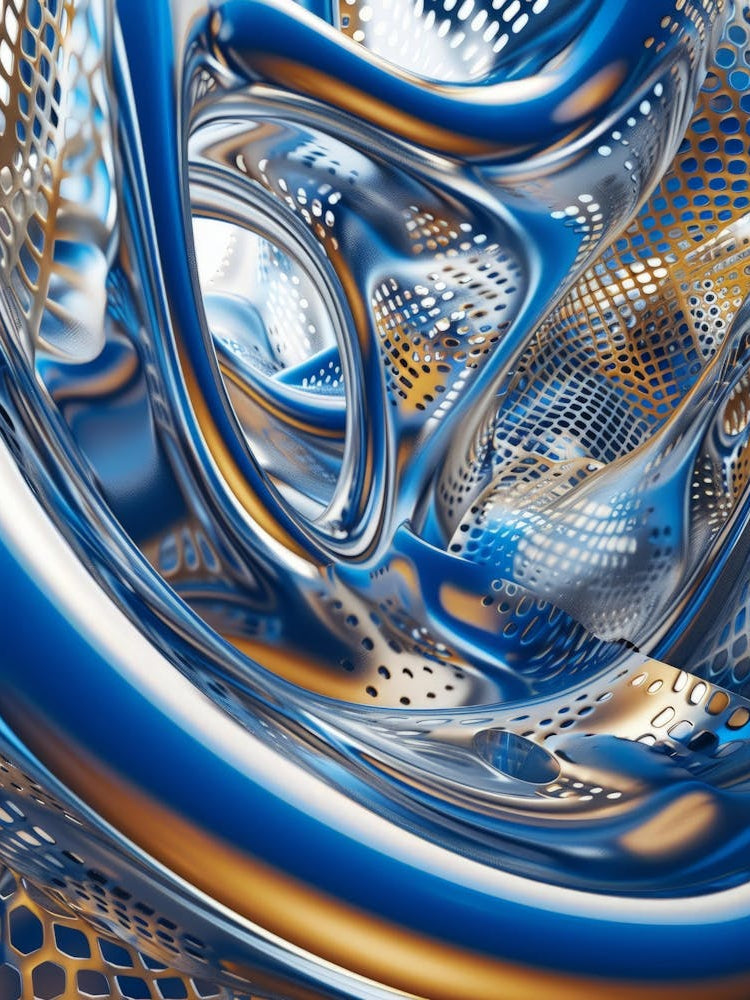 Abstract Blue And Gold 6