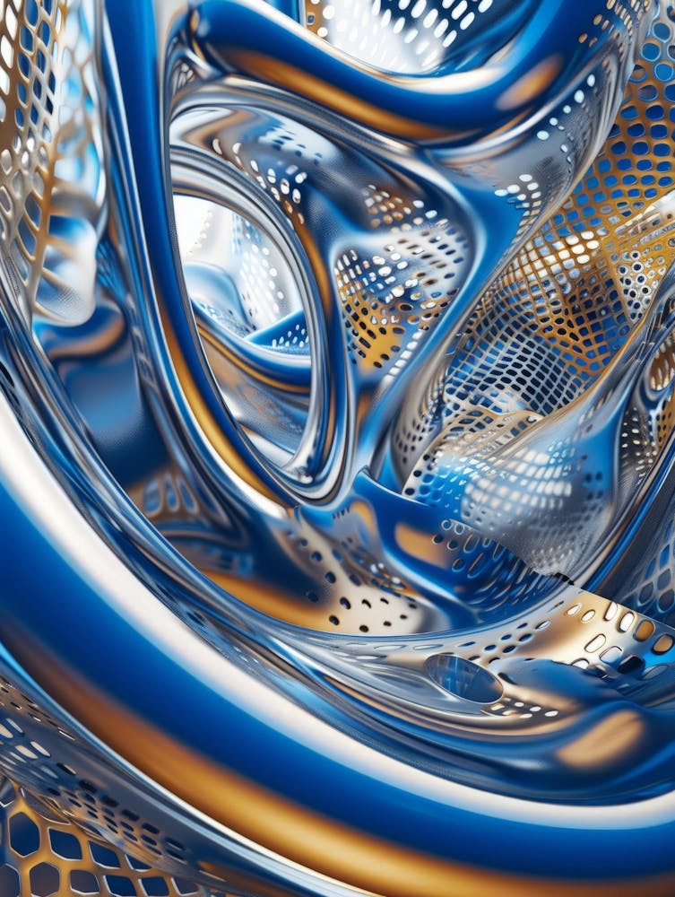 Abstract Blue And Gold 6