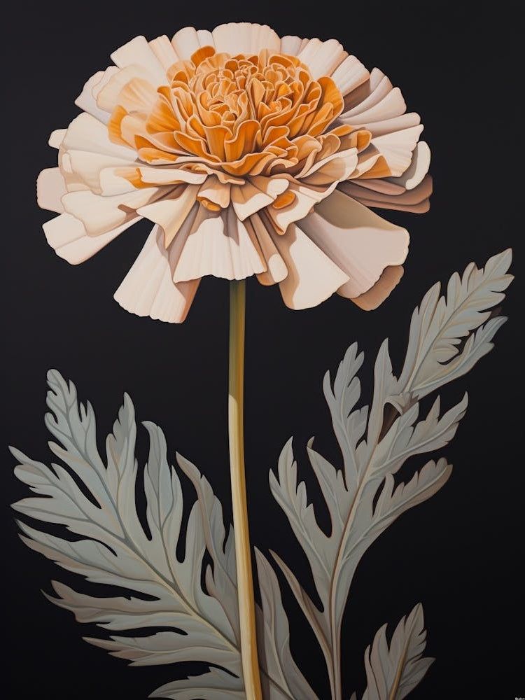 Flower Illustration Marigold 1