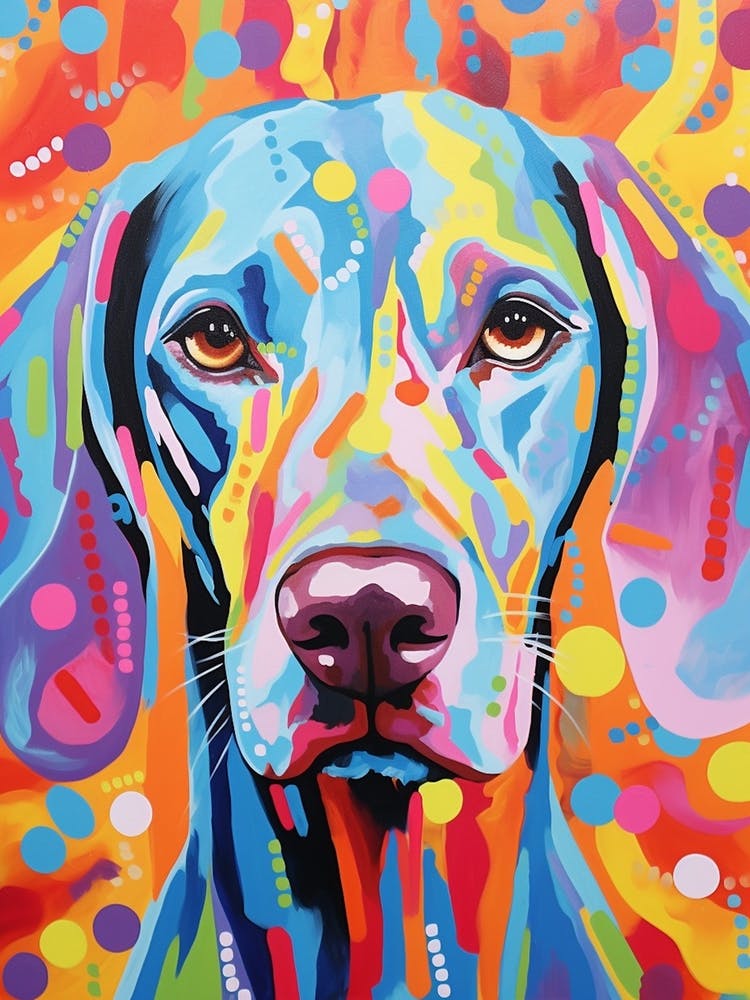 Weimaraner Pop Art Paint 3
