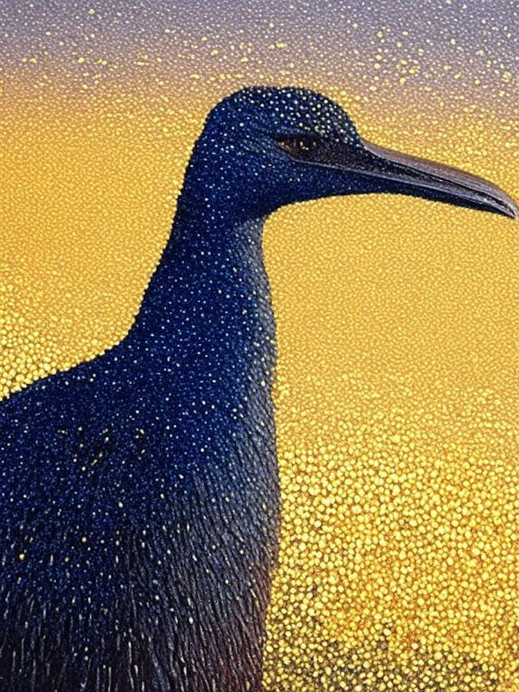 Cormorant Pointillism Bird