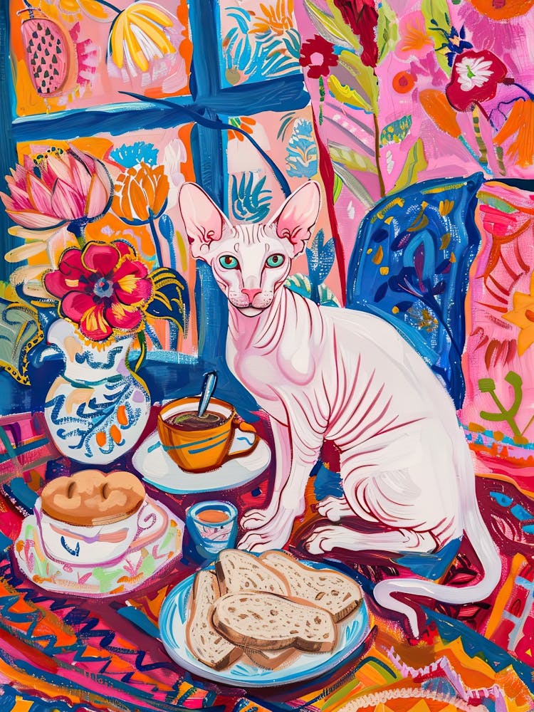 Tea Time With A Sphynx Cat 4