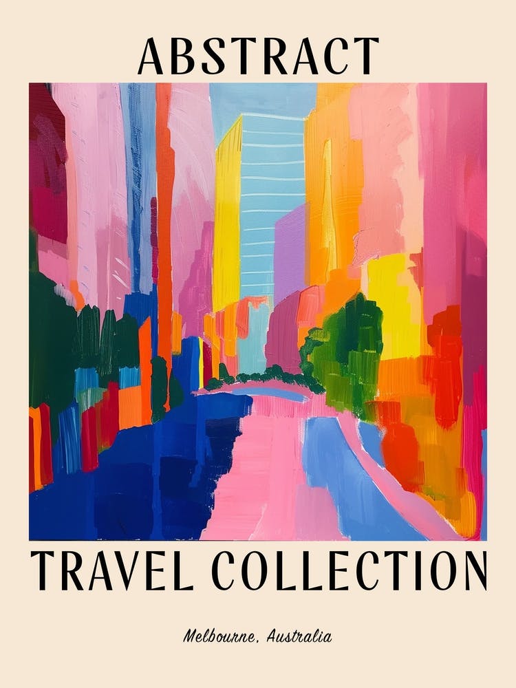 Abstract Travel Collection Poster Melbourne Australia 3
