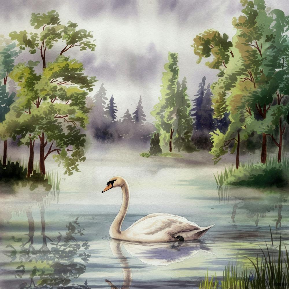 Swan Painting