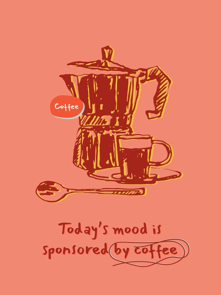 Today’s Mood Is Sponsored by Coffee – Modern Kitchen Wall