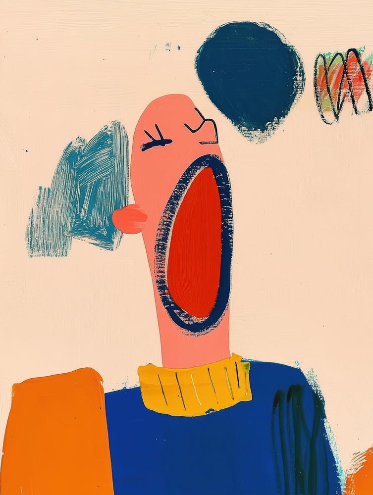 Illustration einer singenden Frau