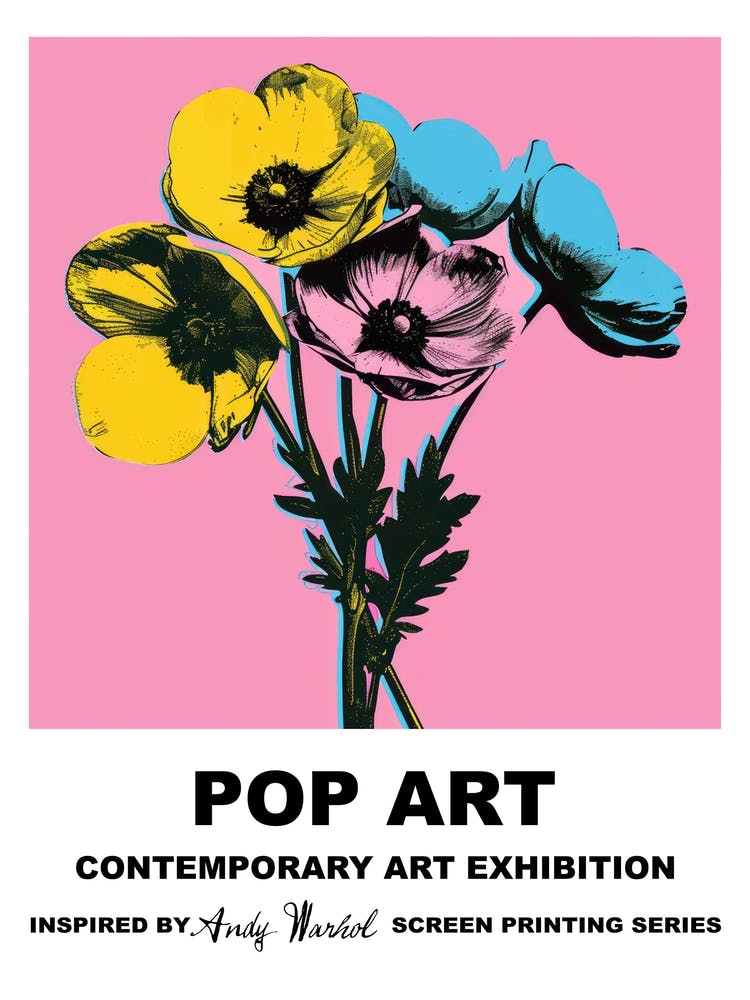 Poster Flowers Pop Art 2