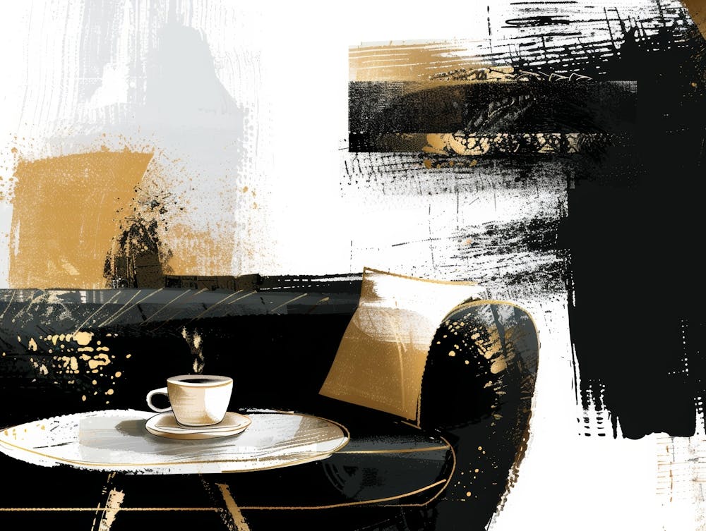 Black And Gold Canvas Print 48