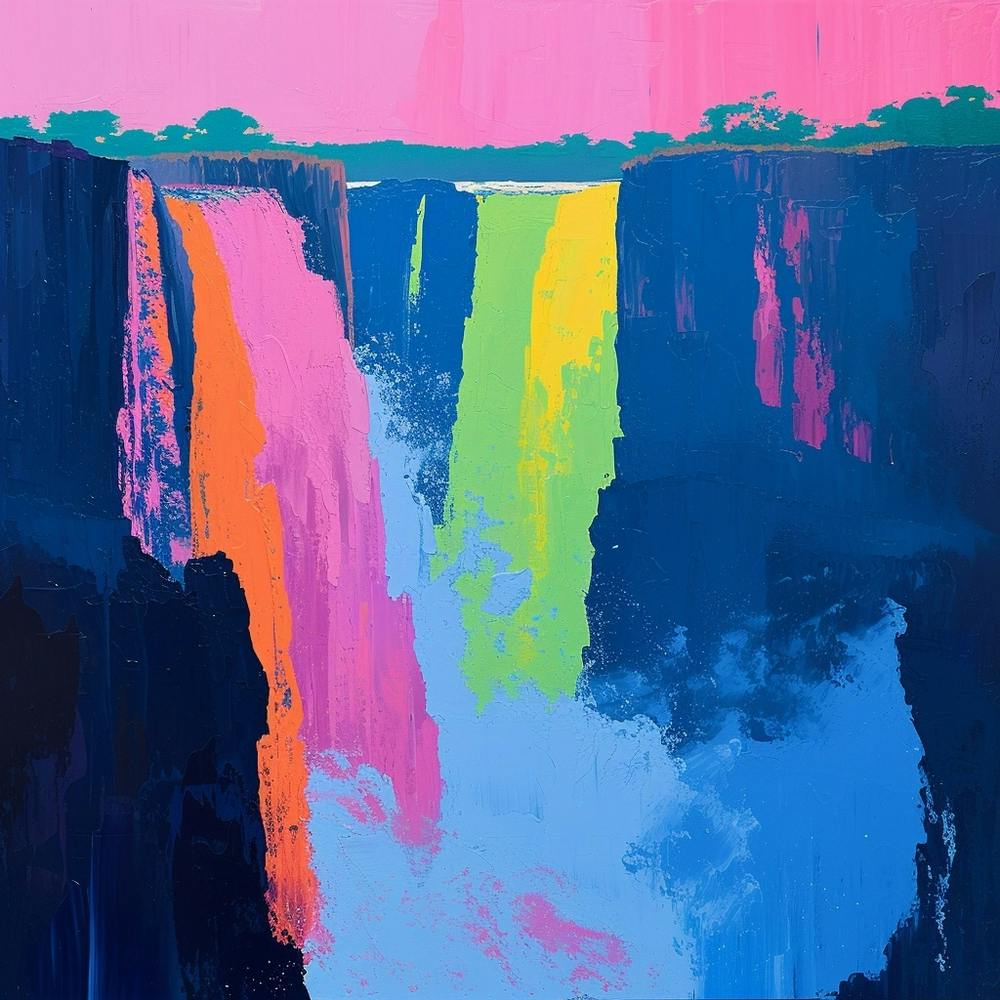 Abstract Travel Collection Victoria Falls Zambia Zimbabwe 1