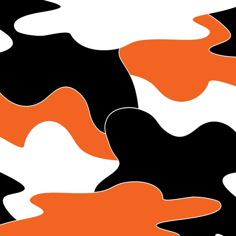 Orange And Black Camouflage
