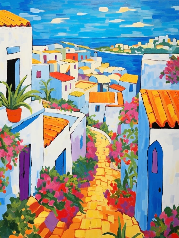 Djerba Tunisia - 1 Peinture Fauviste