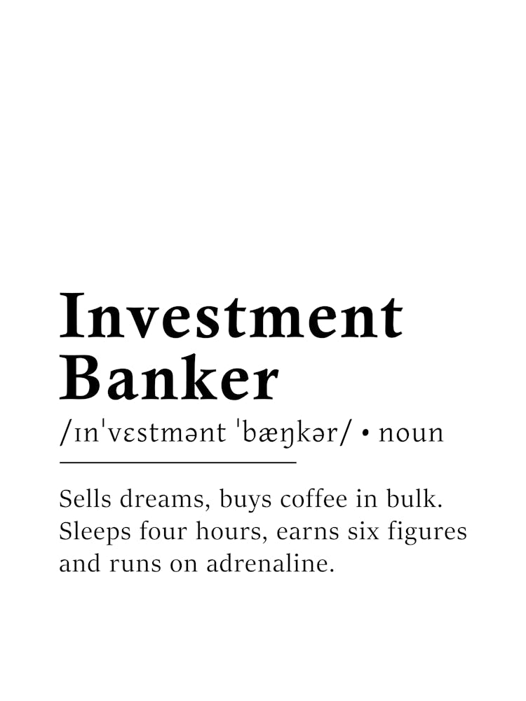 Investment Banker Definition Poster - Dictionary