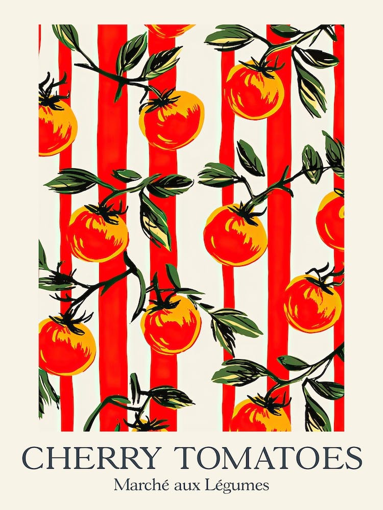 Marche Aux Legumes Cherry Tomatoes Summer Illustration 5