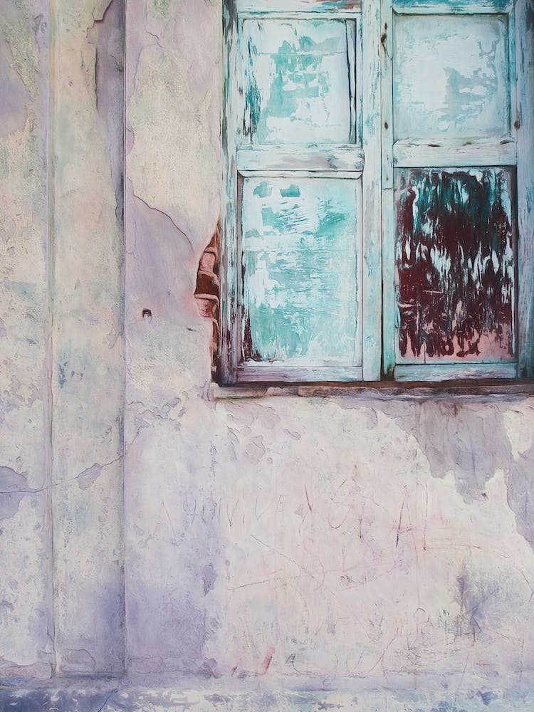 Decaying Shuttered Window Cuba