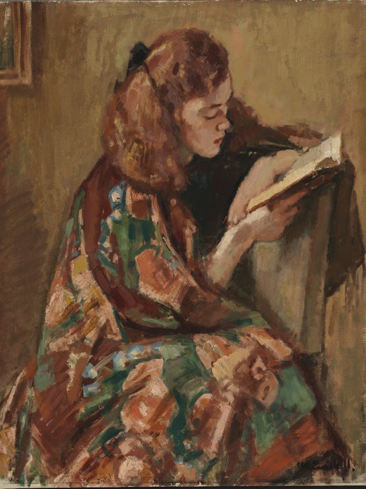 Girl Reading, 1921 1922, By Magnus Enckell