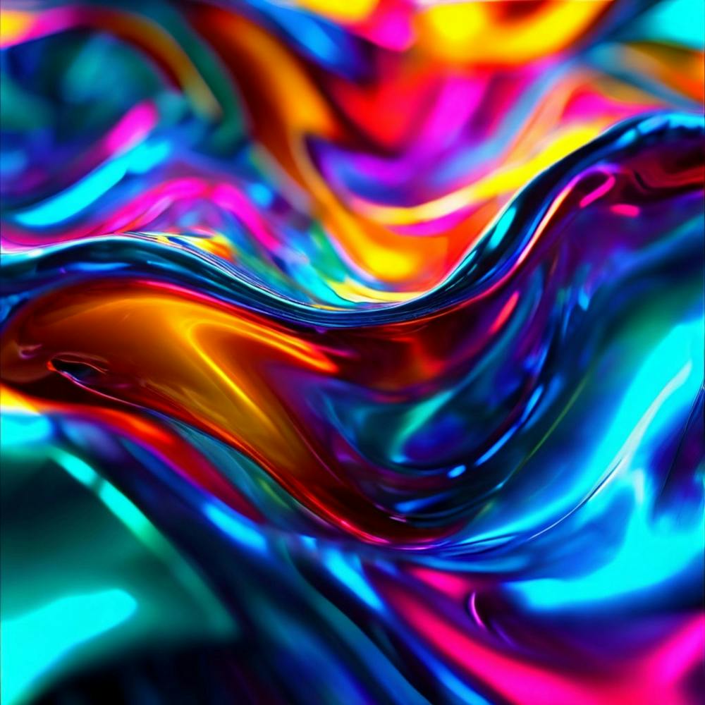 3d Lichtfarben Holographisch Abstrakt Zukünftige Bewegungsformen Dynamisch Lebhaft Fließend Lumi (9)