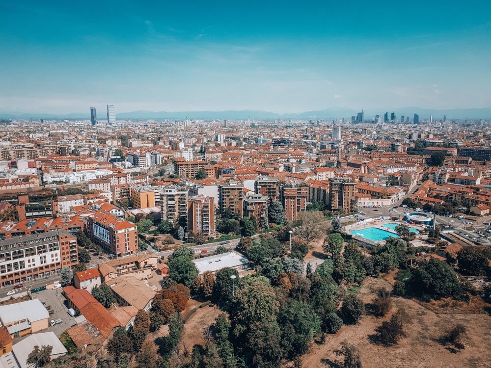 Skyline di Milano Poster Print