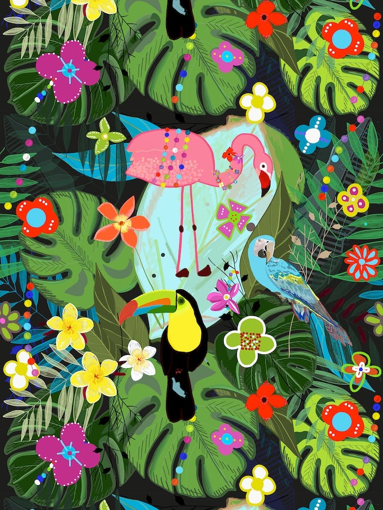 Vibrant Botanical Pattern