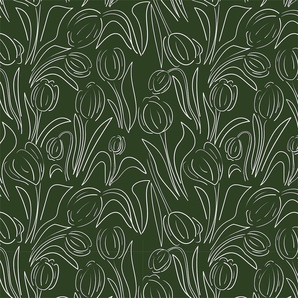 Tulips Trace Green