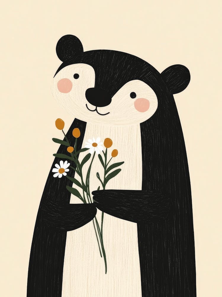 Bear With Flowers