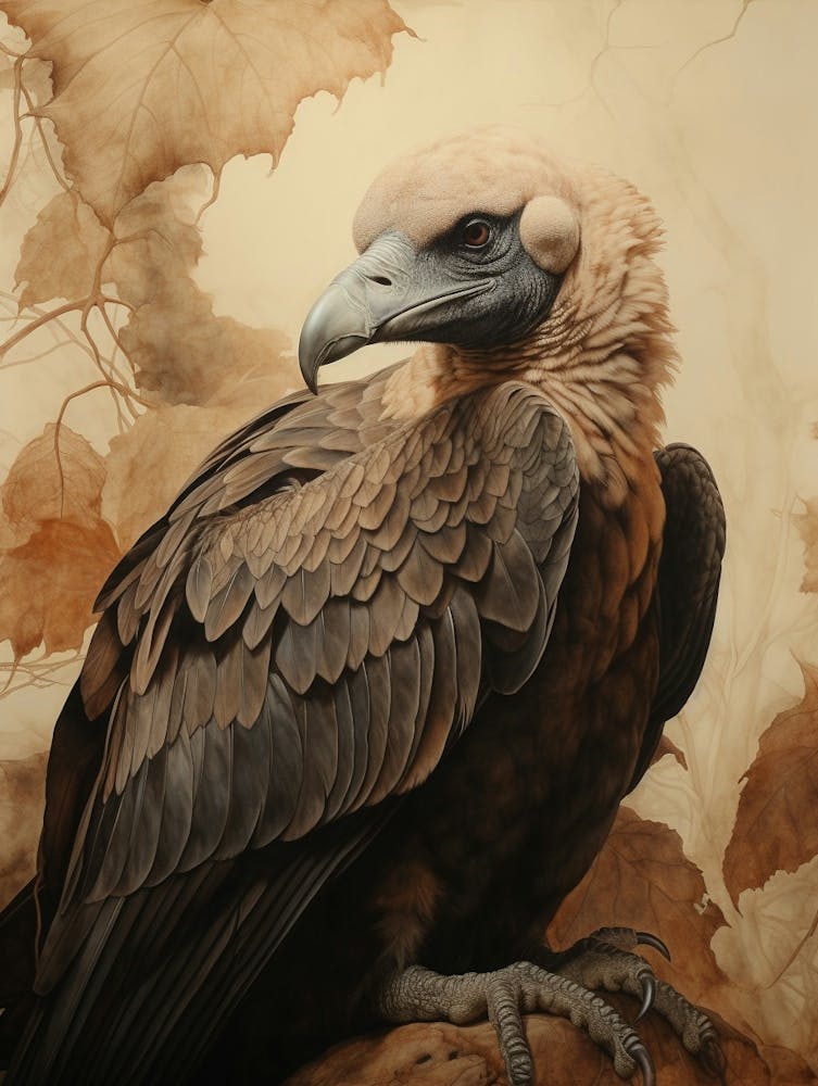 Dark And Moody Botanical Vulture 3