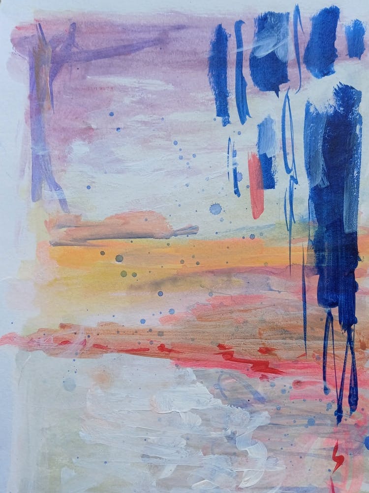 Abstract Painting Raimbow Lake