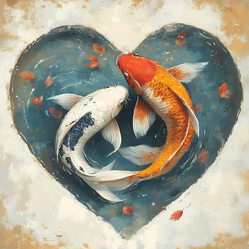 Koi Fish In Heart 10