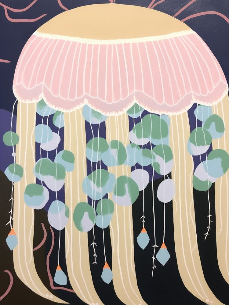 Maximalist Animal Painting Jellyfish 3