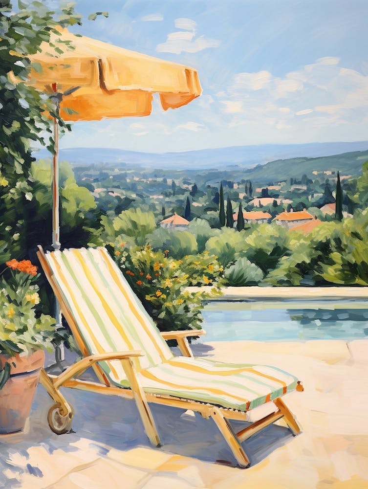 Sun Lounger By The Pool In Modena Italy