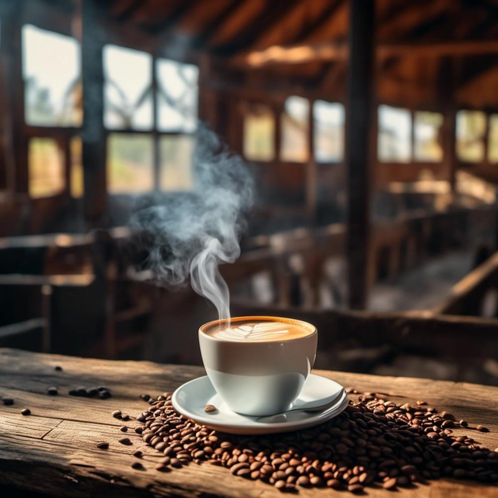 Coffee In An Old Barn