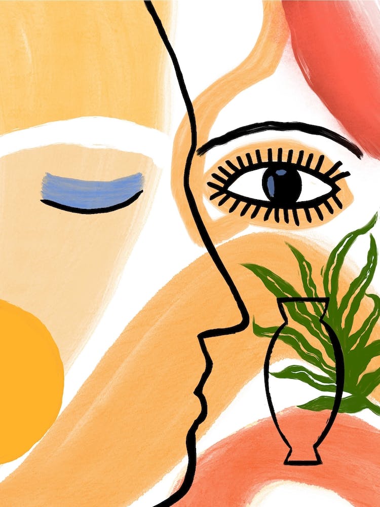 Minimal Abstract Portrait