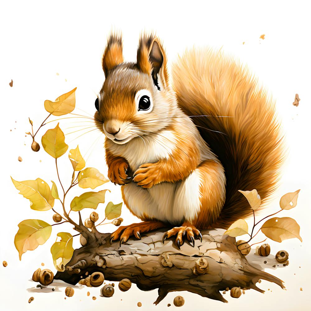 Écureuil En Automne