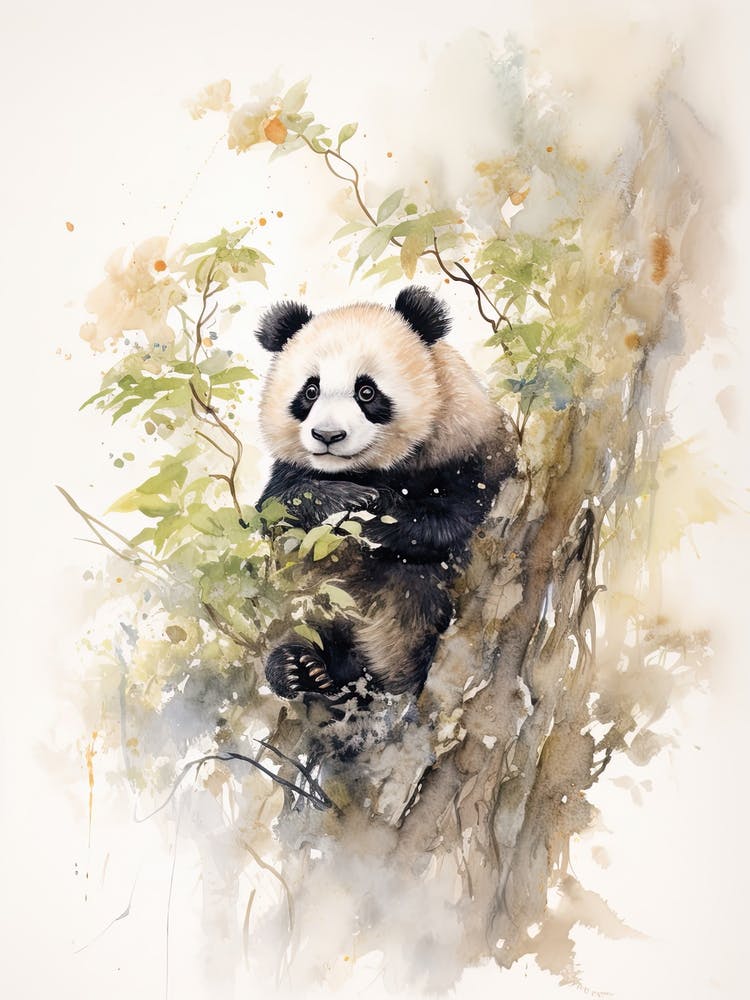 Panda Art Painting Watercolour 4