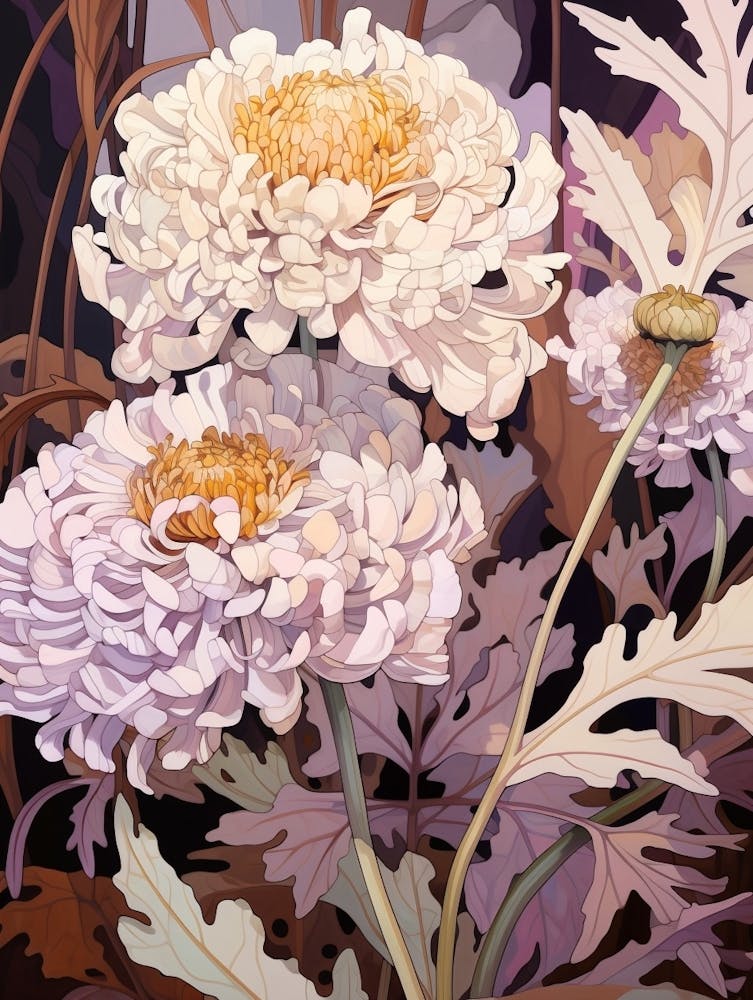 Scabiosa 1 Flower Painting