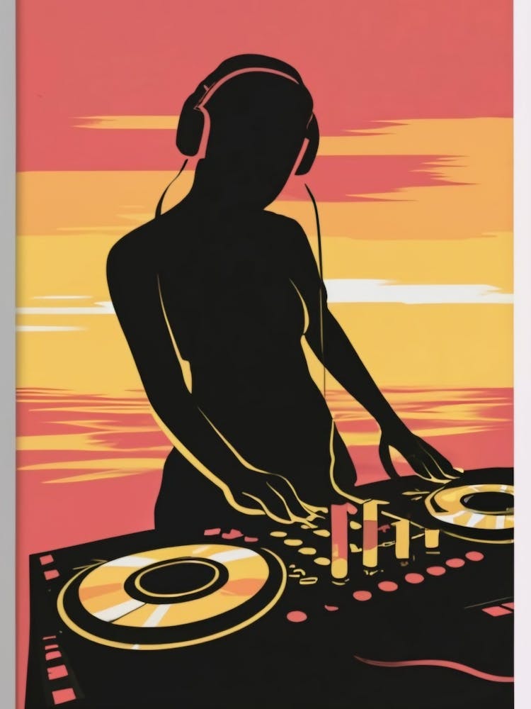 Dj At Sunset