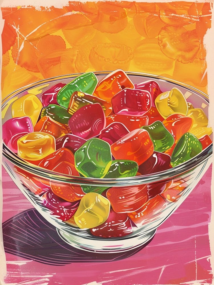 Winegums Candy Sweets Retro Advertisement Style 1